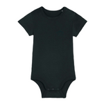Bio Babybody Kurzarm aus Baumwolle in Schwarz
