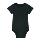 Bio Babybody Kurzarm aus Baumwolle in Schwarz