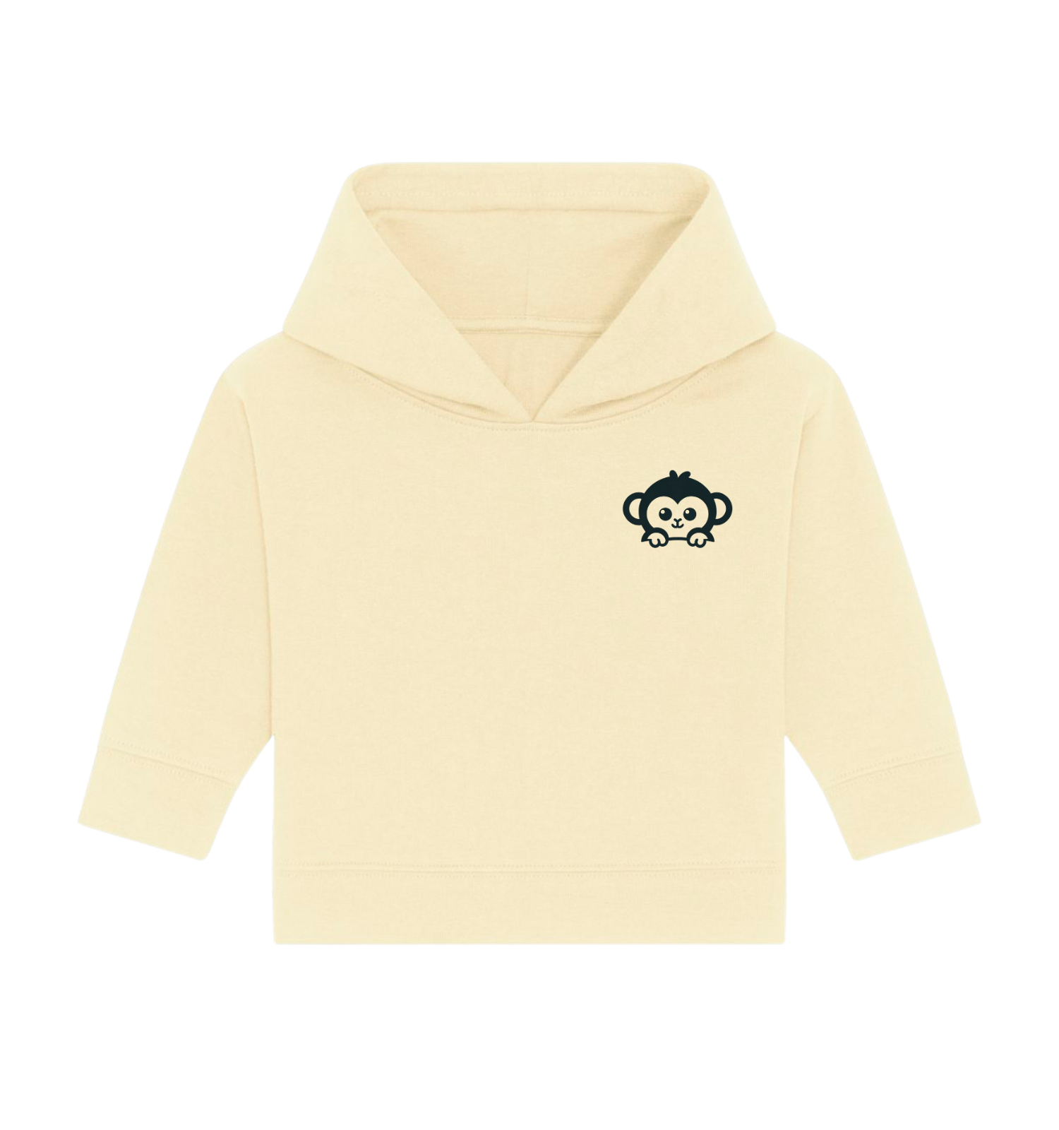 Bio Baby Hoodie aus Baumwolle in Gelb