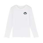 Bio Langarm-Shirt für Kinder aus Baumwolle in Weiß
