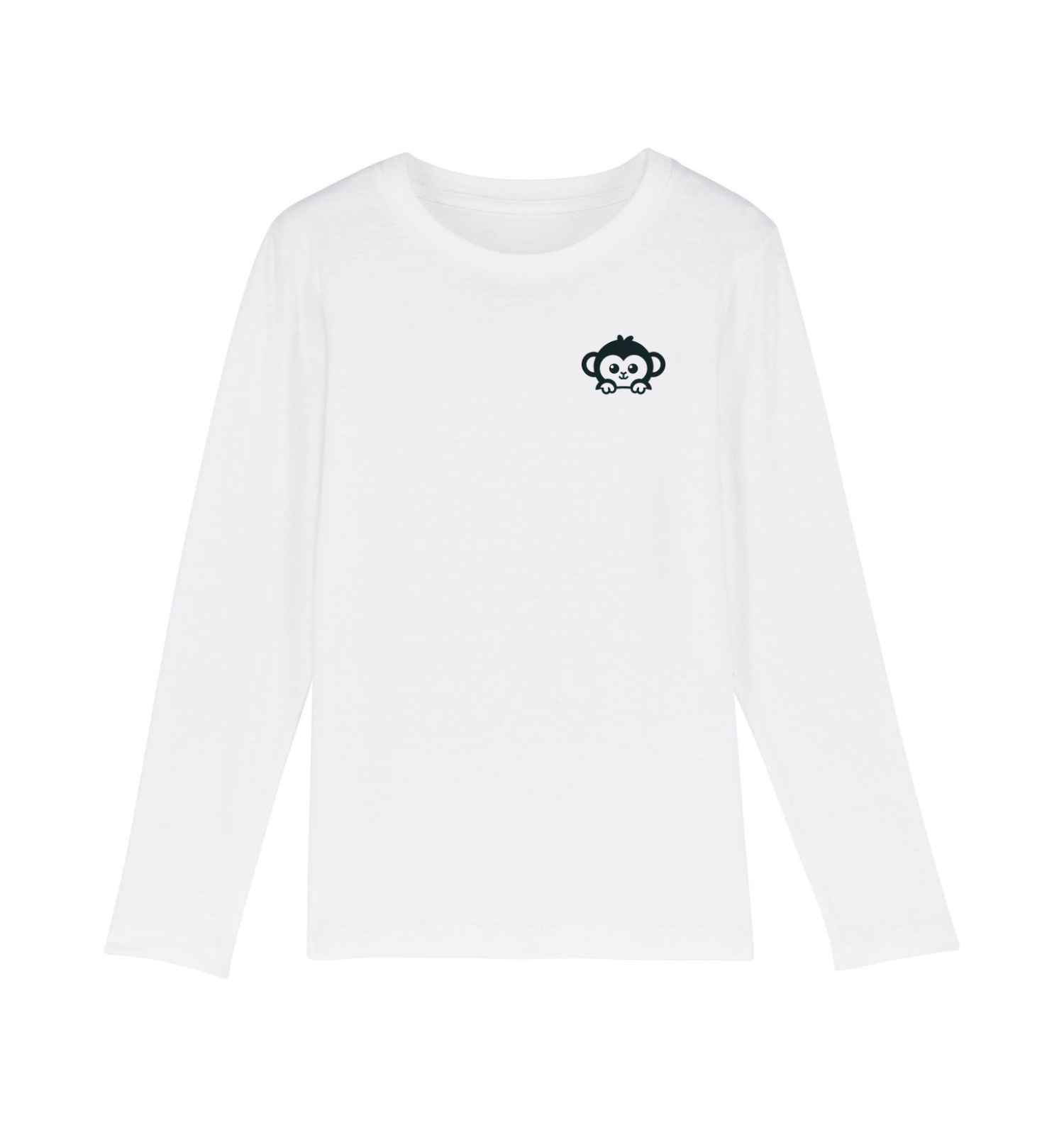 Bio Langarm-Shirt für Kinder aus Baumwolle in Weiß