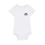 Bio Babybody Kurzarm aus Baumwolle in Weiß