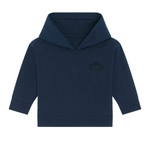 Bio Baby Hoodie aus Baumwolle in Navy Blau