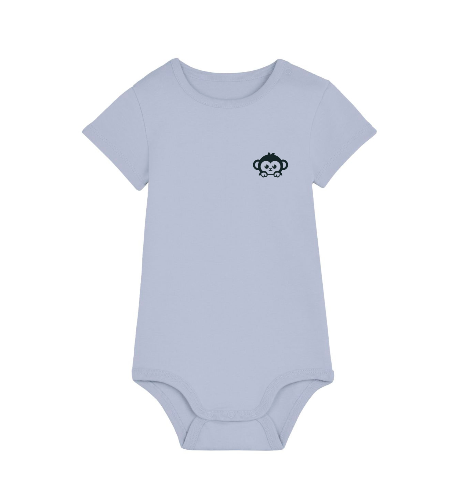 Bio Babybody Kurzarm aus Baumwolle in Hellblau
