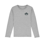 Bio Langarm-Shirt für Kinder aus Baumwolle in Grau
