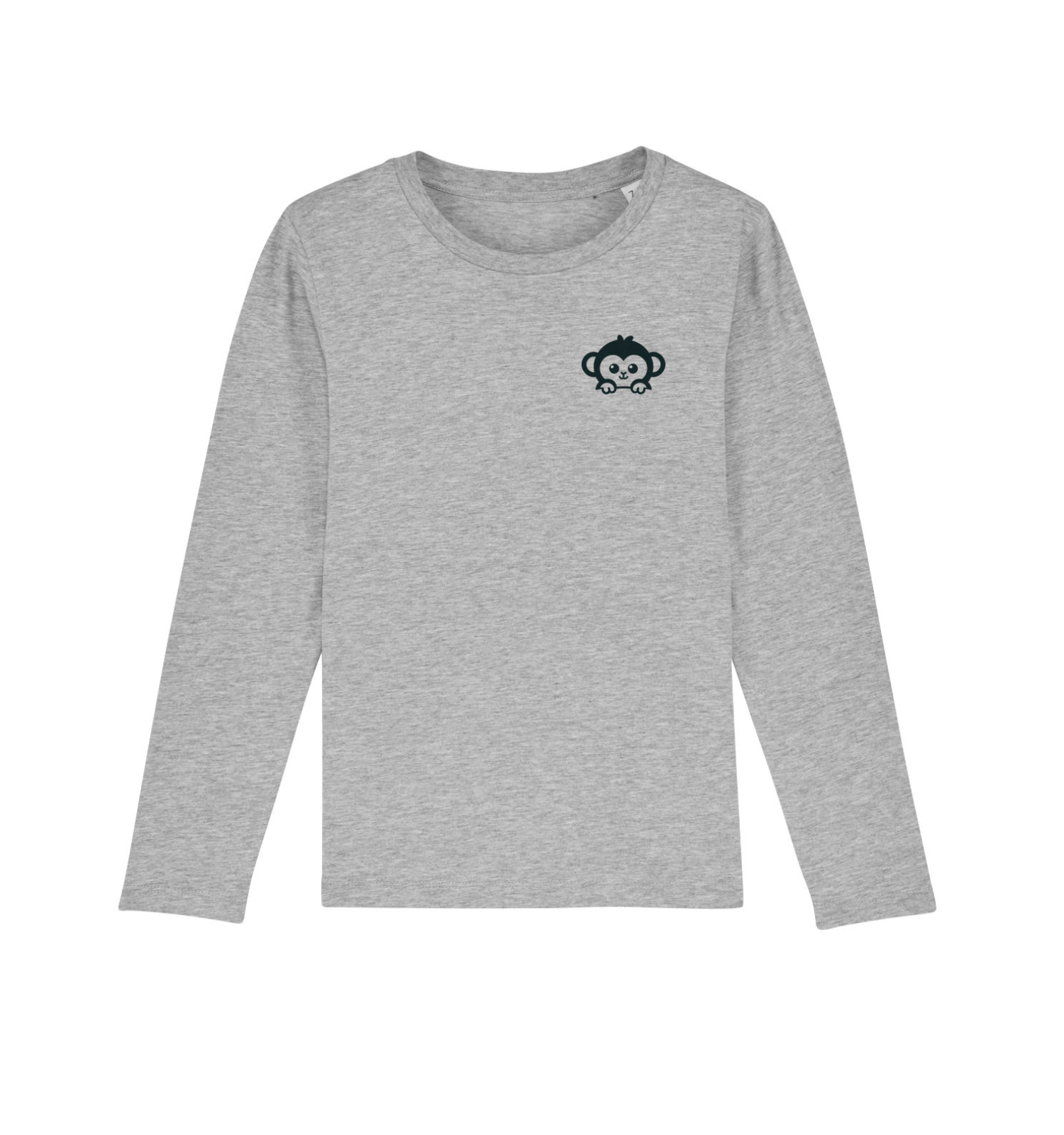 Bio Langarm-Shirt für Kinder aus Baumwolle in Grau