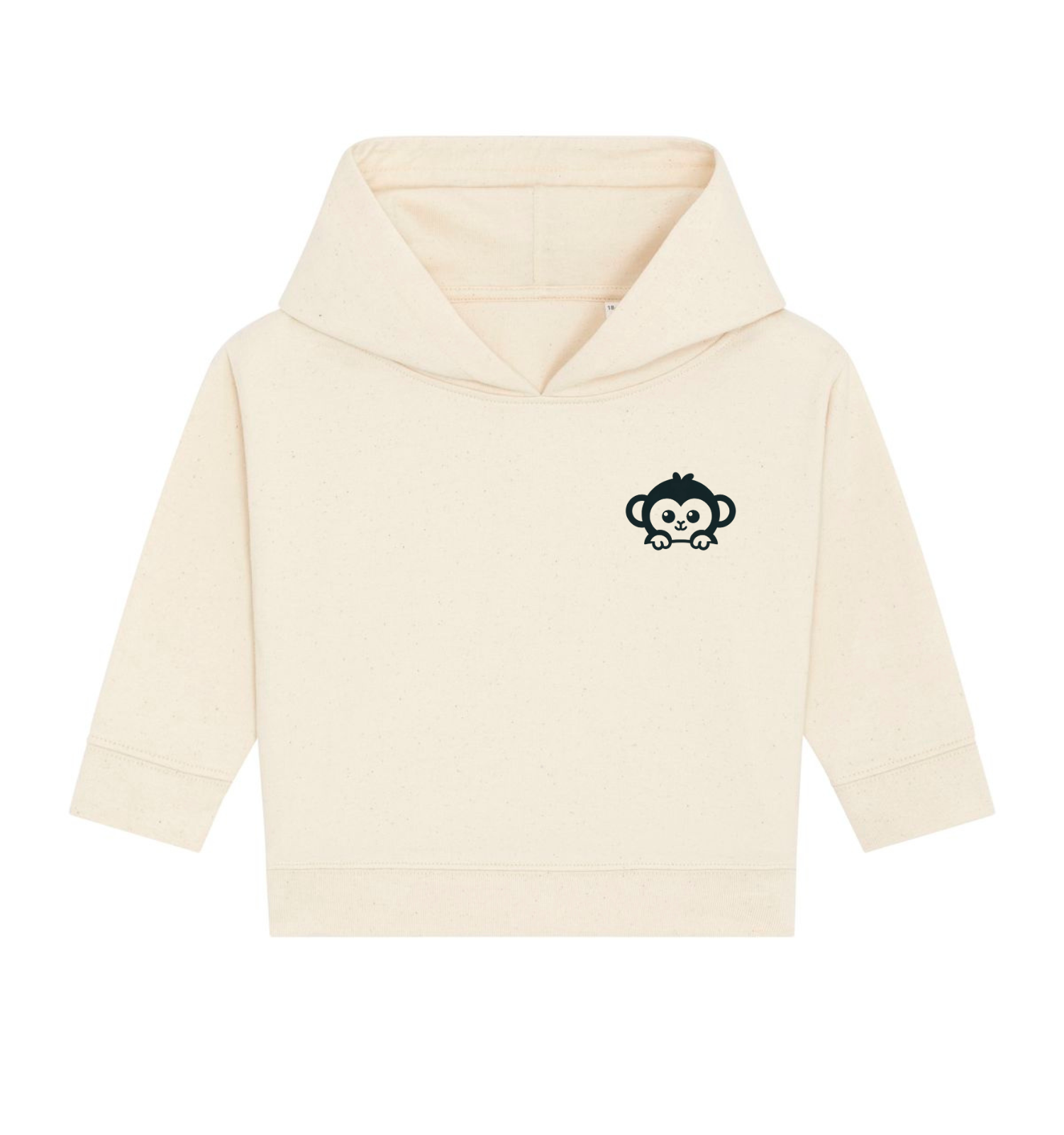 Bio Baby Hoodie aus Baumwolle in Creme