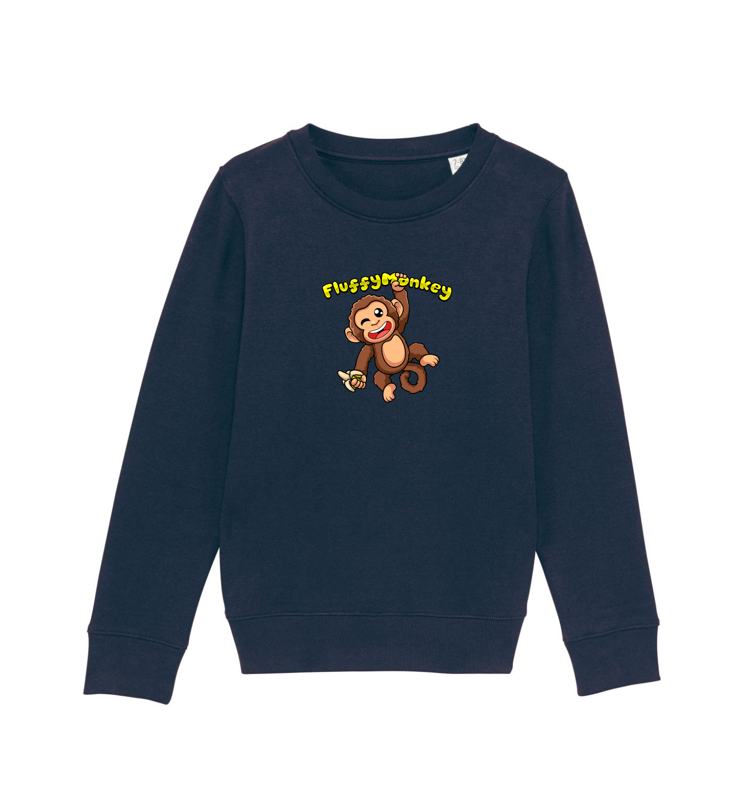 Bio Pullover für Kinder aus Baumwolle in Navy Blau