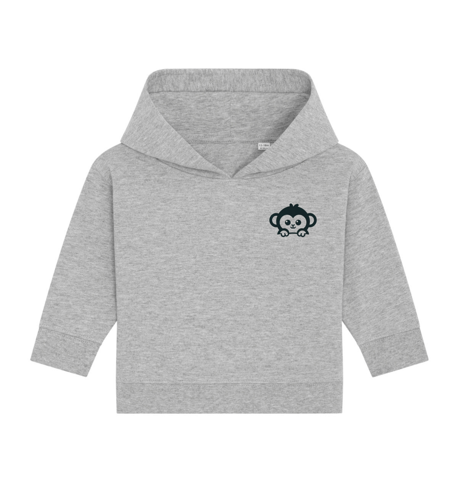 Bio Baby Hoodie aus Baumwolle in Grau