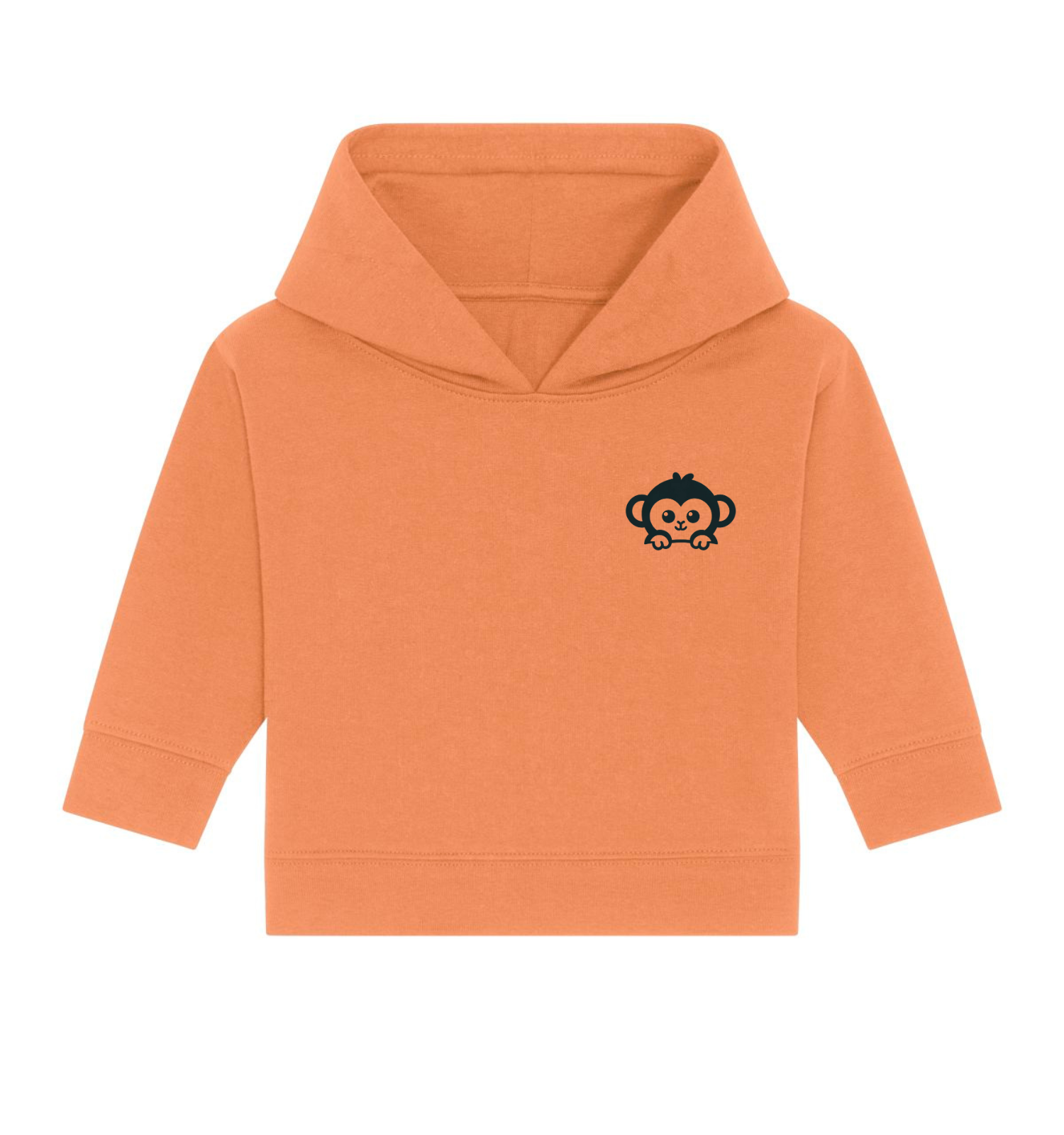 Bio Baby Hoodie aus Baumwolle in Orange