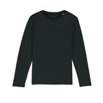 Bio Langarm-Shirt für Kinder aus Baumwolle in Schwarz