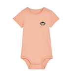 Bio Babybody Kurzarm aus Baumwolle in Pfirsich