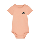 Bio Babybody Kurzarm aus Baumwolle in Pfirsich
