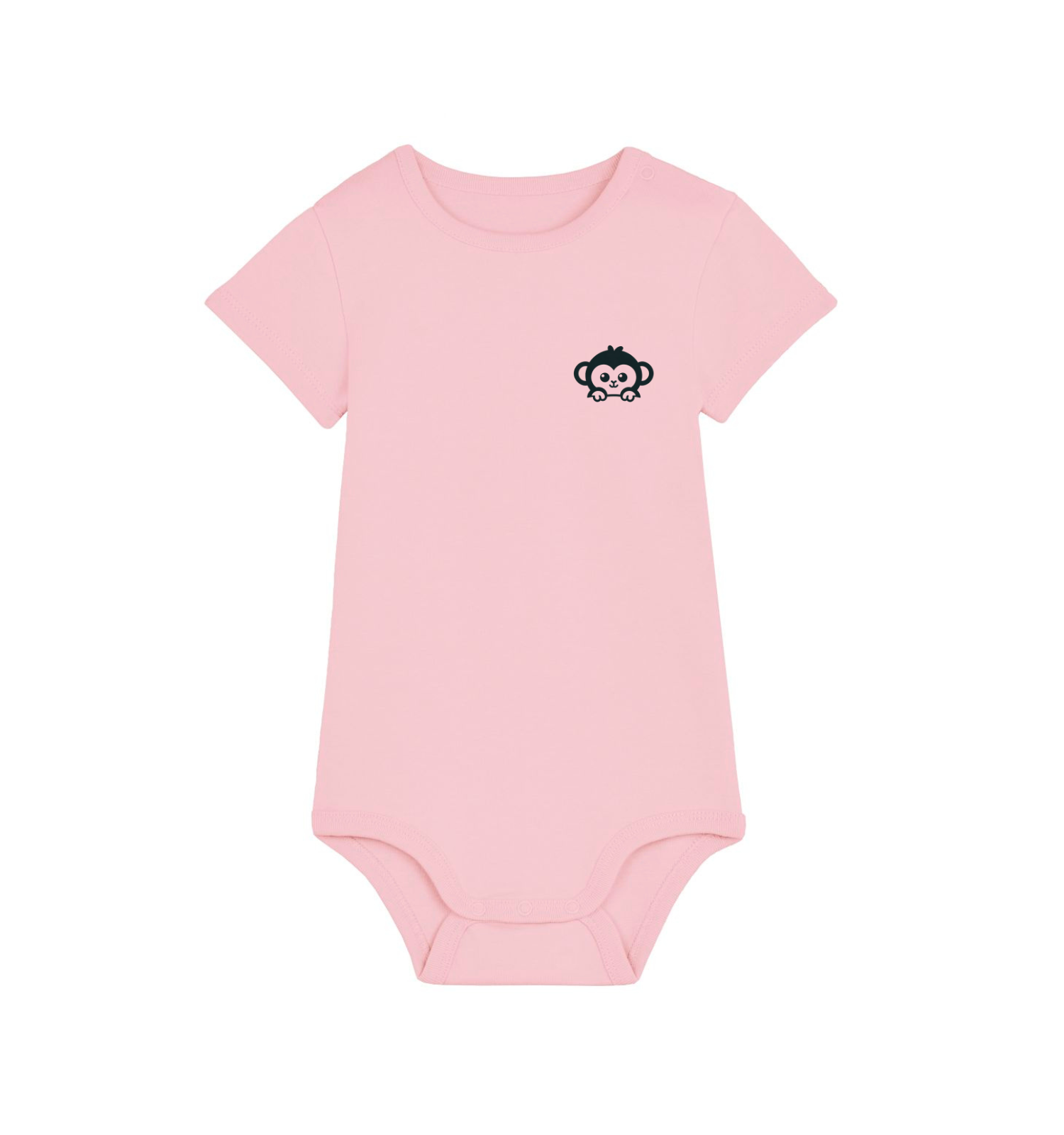 Bio Babybody Kurzarm aus Baumwolle in Pink