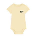 Bio Babybody Kurzarm aus Baumwolle in Gelb