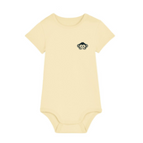 Bio Babybody Kurzarm aus Baumwolle in Gelb