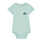 Bio Babybody Kurzarm aus Baumwolle in Mint