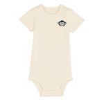 Bio Babybody Kurzarm aus Baumwolle in Creme