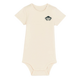 Bio Babybody Kurzarm aus Baumwolle in Creme